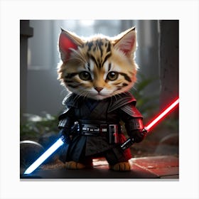 Star Wars Cat Canvas Print