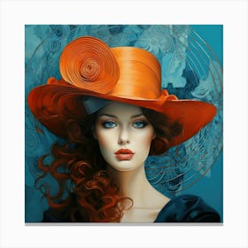 Orange Hat Canvas Print