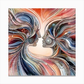 Relationship, abstact Canvas Print