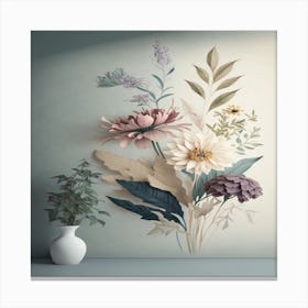 Floral Wall Art Canvas Print