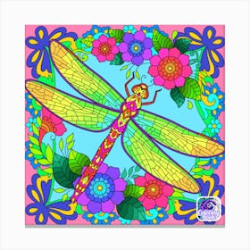 Dragonfly Coloring Page Canvas Print