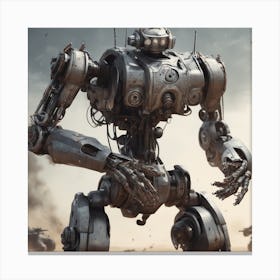 Robot In The Desert 12 Canvas Print