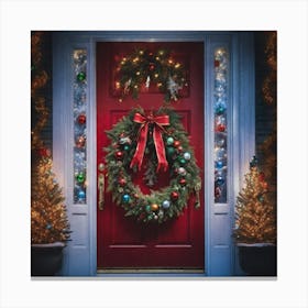 Christmas Door 112 Canvas Print