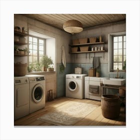 Default Default Vintage And Retro Laundry Aestethic 1 (1) Canvas Print