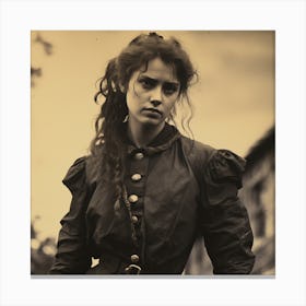Young Woman In A Costume Canvas Print