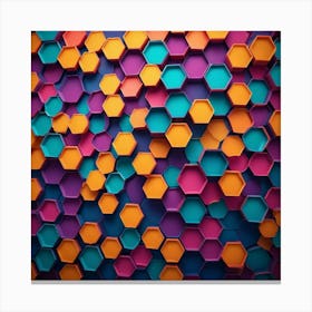 3d Hexagonal Background 2 Canvas Print