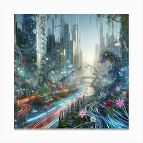 Futuristic Cityscape 18 Canvas Print