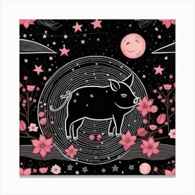 Chinese zodiac pig Canvas Print