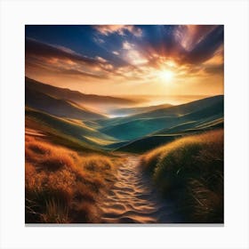 Path To The Sun 1 Canvas Print