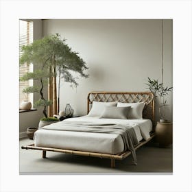 Bamboo Bed Canvas Print