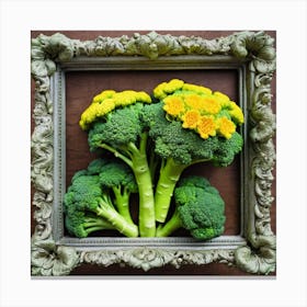 Framed Broccoli 10 Canvas Print