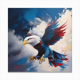 Eagle In Flight Canvas Print