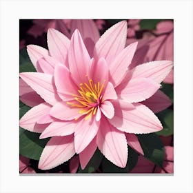 Pink Lotus Flower Canvas Print