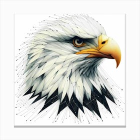 Eagle Head Drawing - Wild Bird Artwork 142 Canvas Print