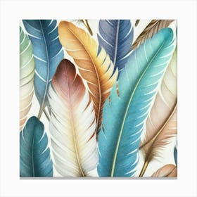 Ornate bird feathers 1 Canvas Print