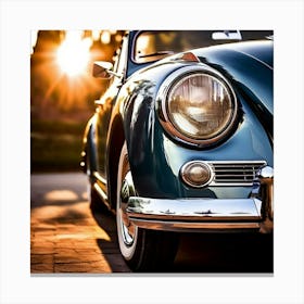 Door History Classic Detail Window Front Closeup Headlamp Sunlight Bumper Transport Auto (2) 2 Canvas Print