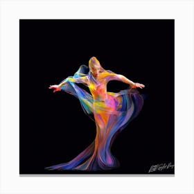 A Moment In Dance - Dancer Flows Canvas Print