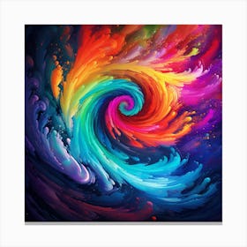 Rainbow Spiral into the Abyss Canvas Print