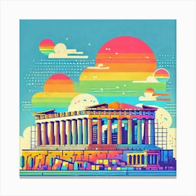 Acropolis Of Athens 4 Canvas Print