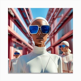 Futuristic Women 5 Canvas Print