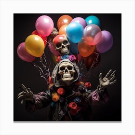 Skeleton party Canvas Print