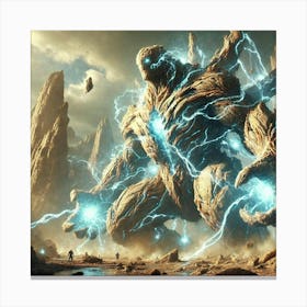 Elder Elementals Drawing Power From Land Canvas Print