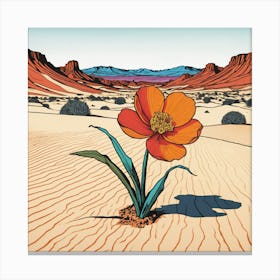 Desert Flower Canvas Print