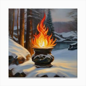 Fire In The Woods 2 Canvas Print