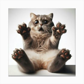 Cat With Paws Up 1 Canvas Print