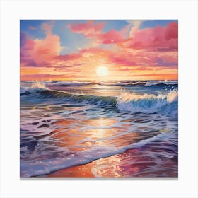 Twilight Magic: Pink Seaside Dreams Canvas Print