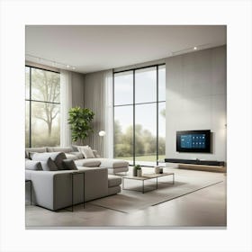 Modern Living Room 1 Canvas Print