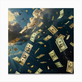 Money Falling From The Sky 1 Canvas Print