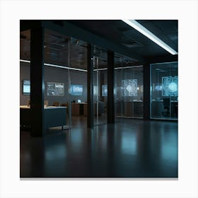 Futuristic Office 1 Canvas Print