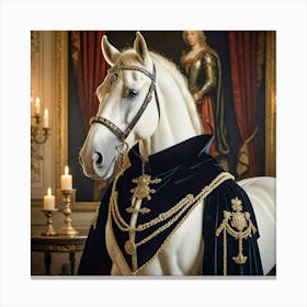 Lord Regent Silvermane, Sovereign Protector of the Kingdom: The Royal Animal Series Canvas Print