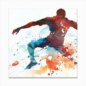 Soccer Player Kicking Canvas Print