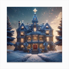 Christmas House 56 Canvas Print