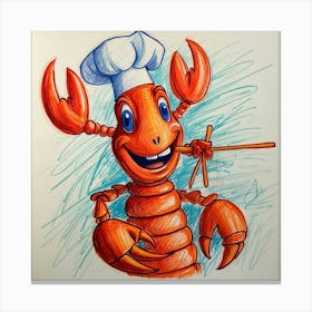 Lobster Chef 8 Canvas Print