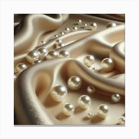 Pearls On Silk Canvas Print