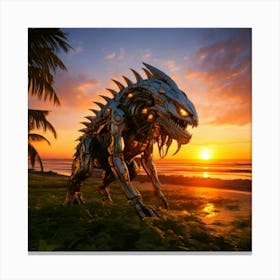 Firefly Futuristic Morphic Creature By A Tropical Sunrise 21820 (2) Canvas Print