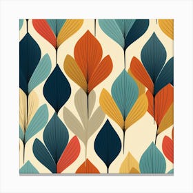 Abstract Leaves Pattern 1 Canvas Print