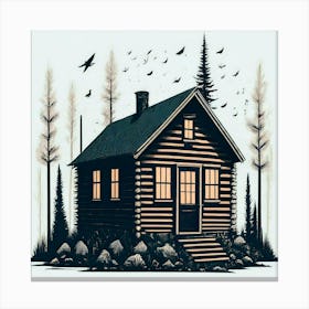Cabin In The Woods 8 Canvas Print
