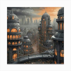 Futuristic City 38 Canvas Print