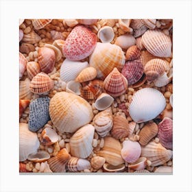 Sea Shells Background 2 Canvas Print
