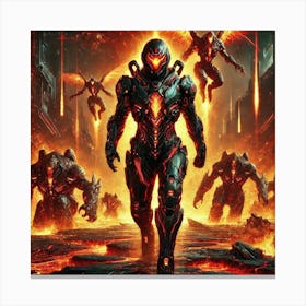 Nova Icarus Scorching Charge Scifi Canvas Print