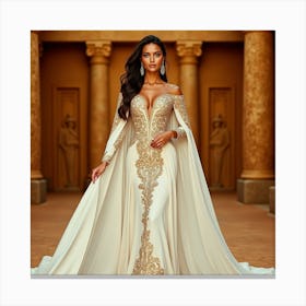 Woman In A Wedding Dress 7 Canvas Print