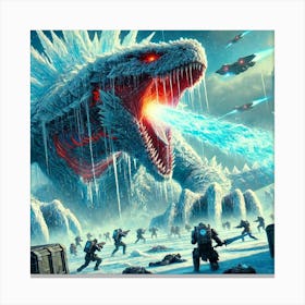 Tundra Leviathan Cryo Breath Canvas Print