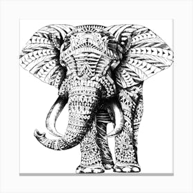 Elephant Tribal Canvas Print