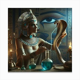 Egyptian Woman With Snake Canvas Print
