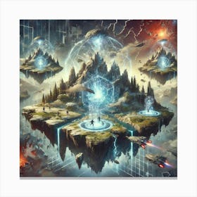 Shattered Realms Scifi Canvas Print