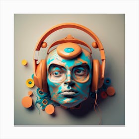 Head phones Canvas Print